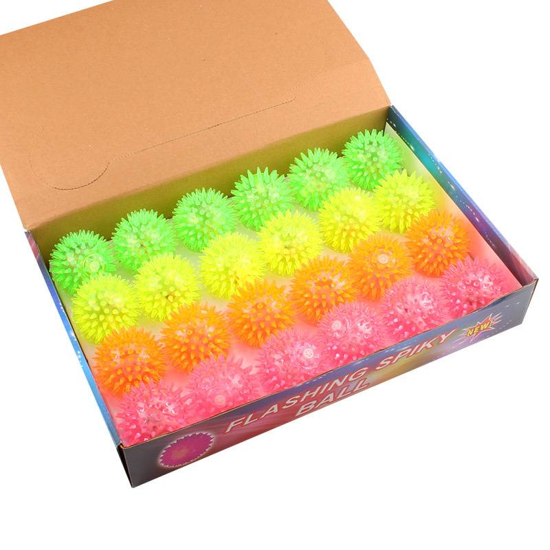 Glowing Flash Massage Elastic Stranging Ball Glowing Ball Hedgehog Massage Ball will be called jumping ball gifts