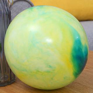 38cm yellow green cloud color ball 1+air cylinder