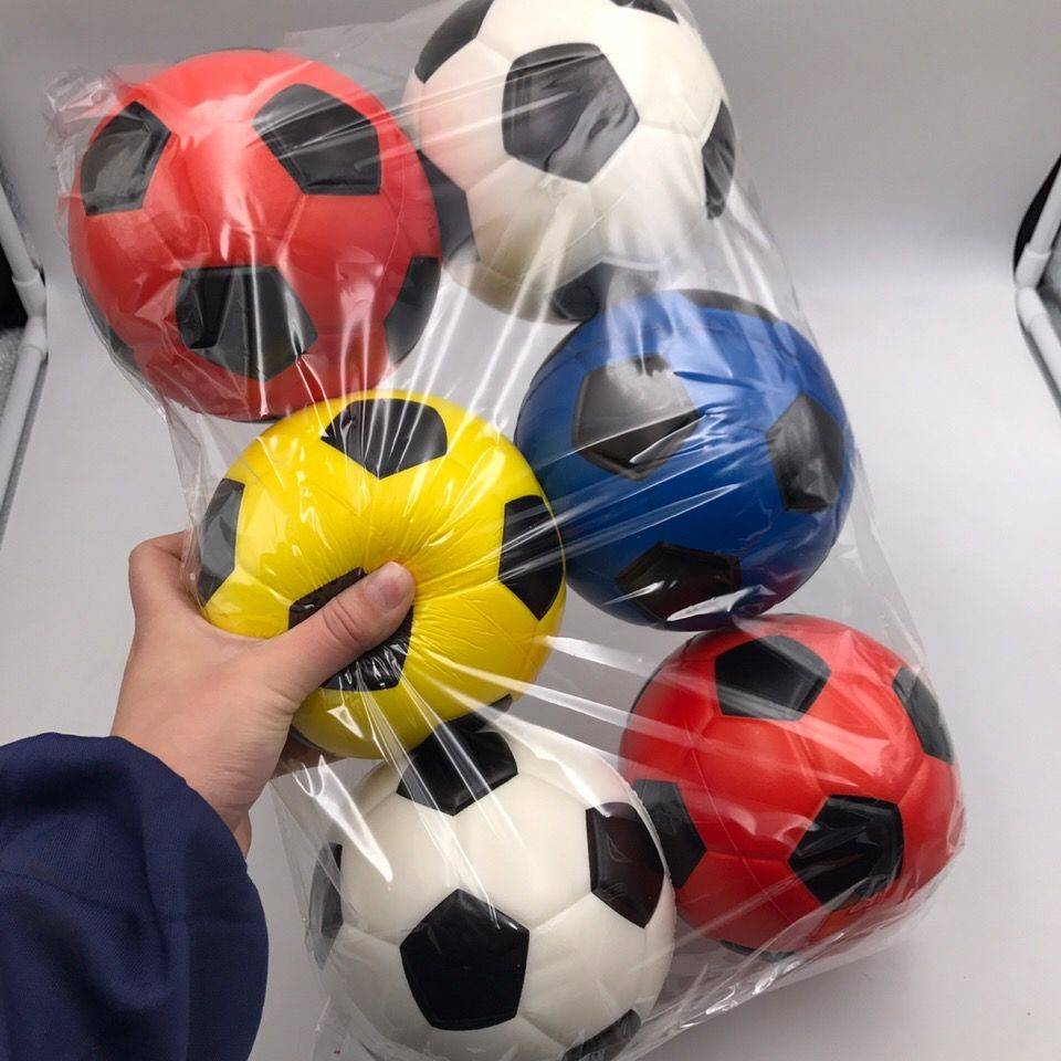 PU sponge solid soft ball gift combination 5 inch big basketball football football rugby children's toy elastic ball