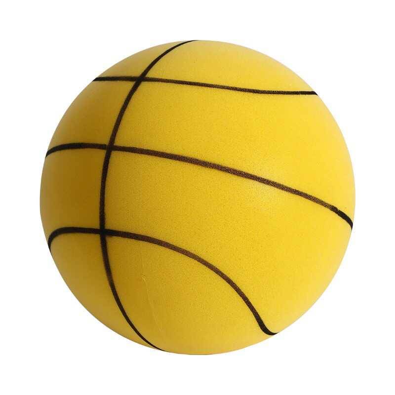 Baby toy ball can bite the baby's quiet basketball silent shooting ball No. 7 5 sponge elastic leather ball room