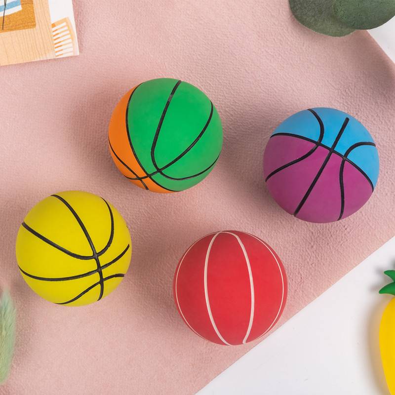 Vental decompression rubber elastic ball without inflatable 6 cm small high -elastic children's small basketball shooting football