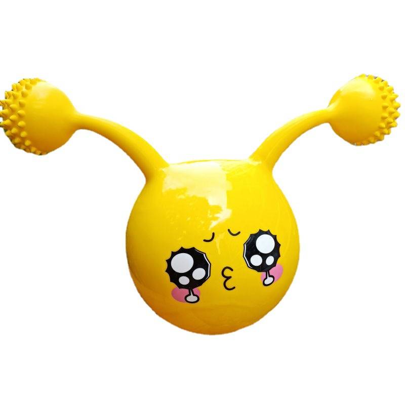 Children at 6 months, two -year -old inflatable hand -grabbing bell, newborn baby elastic handle, 3 -year -old leather ball toy
