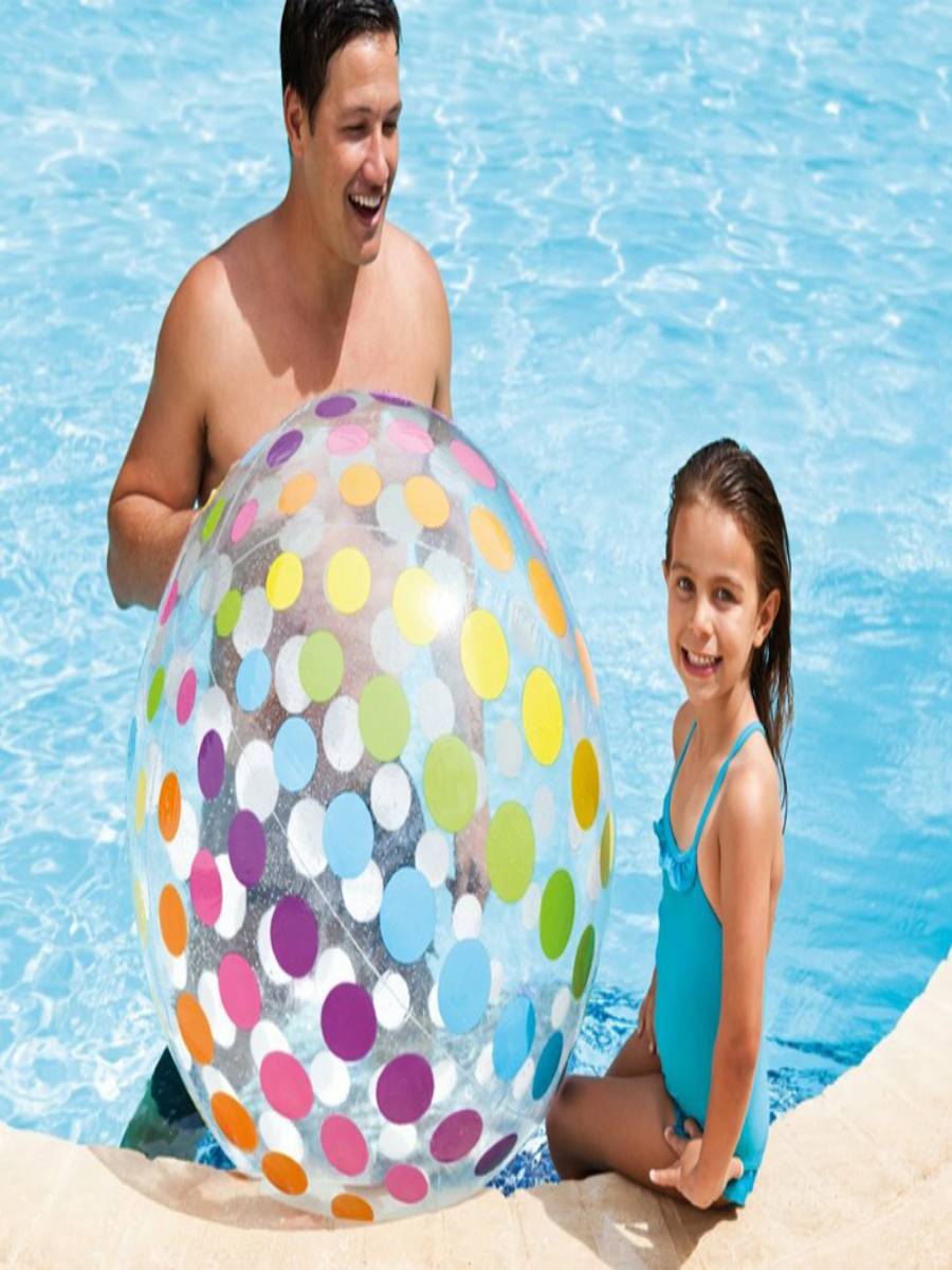 Intex inflatable ball outdoor drama water beach ball children early teach parent -child toy ball swimming large inflatable handball