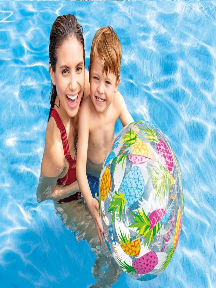 Intex inflatable ball outdoor drama water beach ball children early teach parent -child toy ball swimming large inflatable handball