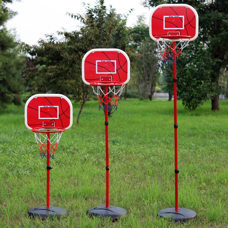Children's basketball rack indoor household shooting frame 2-4-6-8 years old baby boy skin ball outdoor toys can move