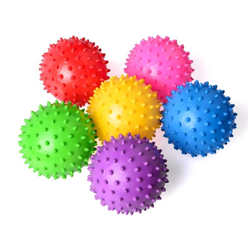 Massage Ball Children's Sensory Training Stabbing Ball Handle Massage toy Ball Kindergarten Early Tentile Ball Ball Babies