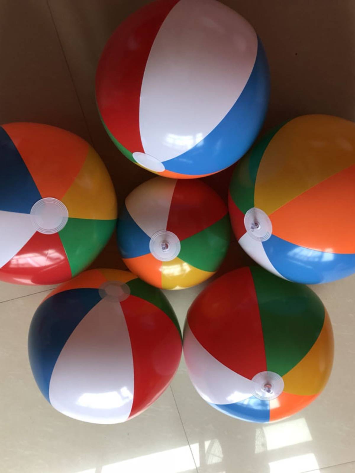 Kindergarten air stick drama water balls beach ball sensor training body intelligent teaching aid toy ball inflatable 6 color ball