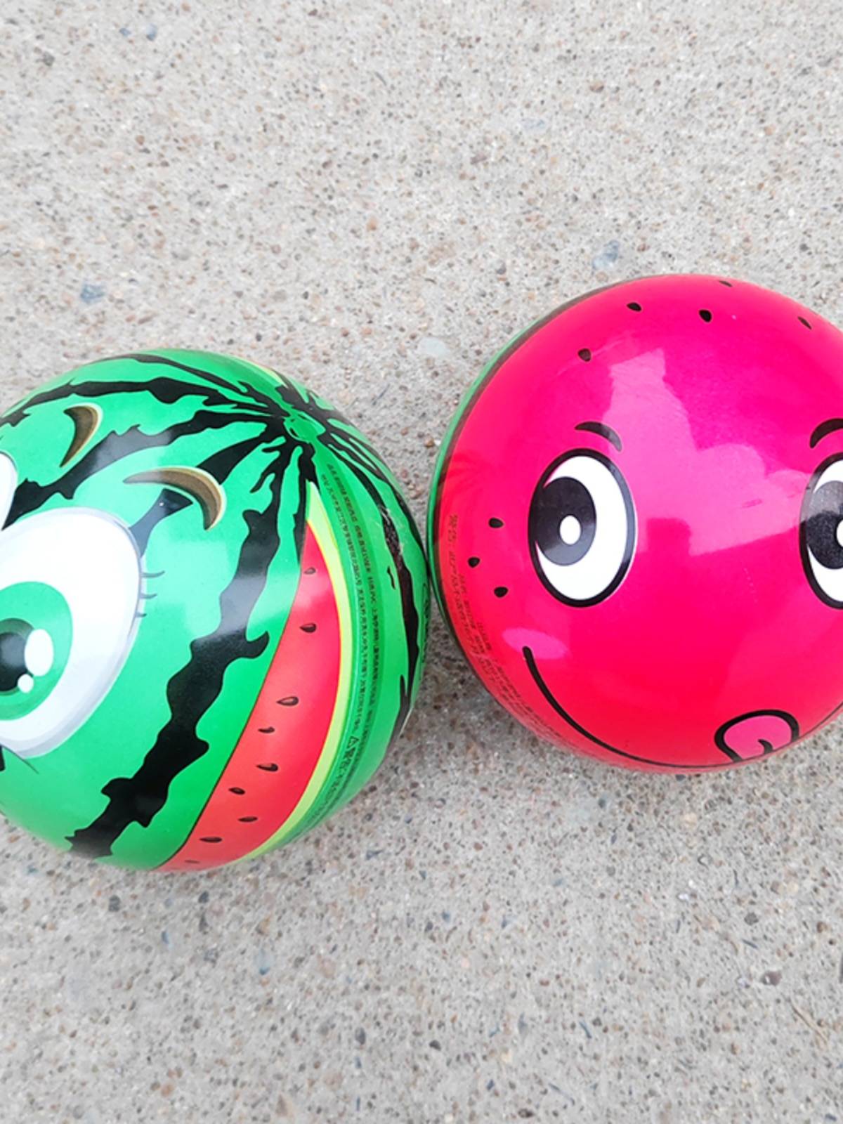 Children's 6 -inch color printing smiley watermelon ball kindergarten elastic shooting ball baby super flying man inflatable small ball