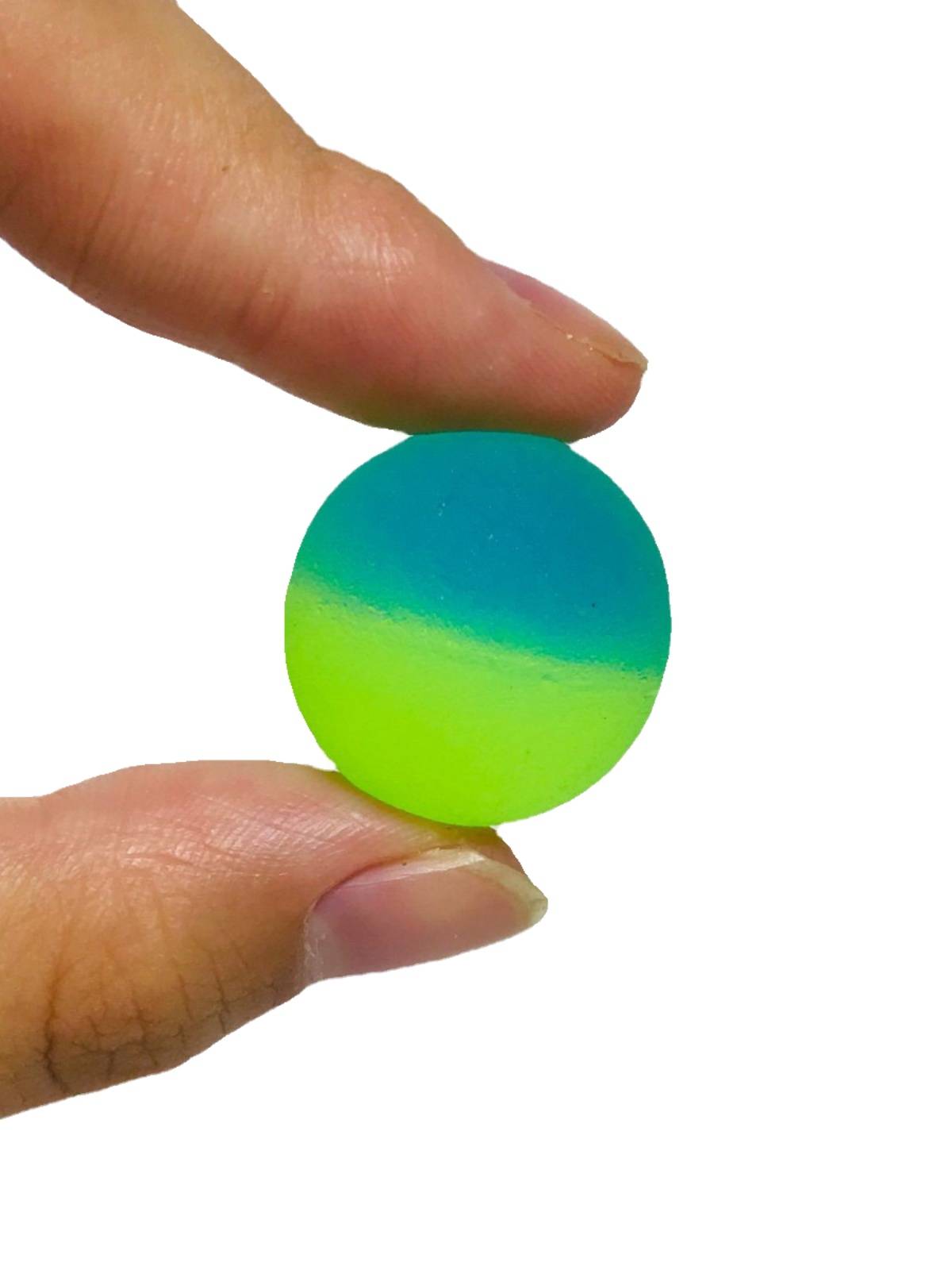 25mm candy color rubber jumping ball dual -color scrub solutions solid elastic ball Rainbow colorful floating water ball juggling ball