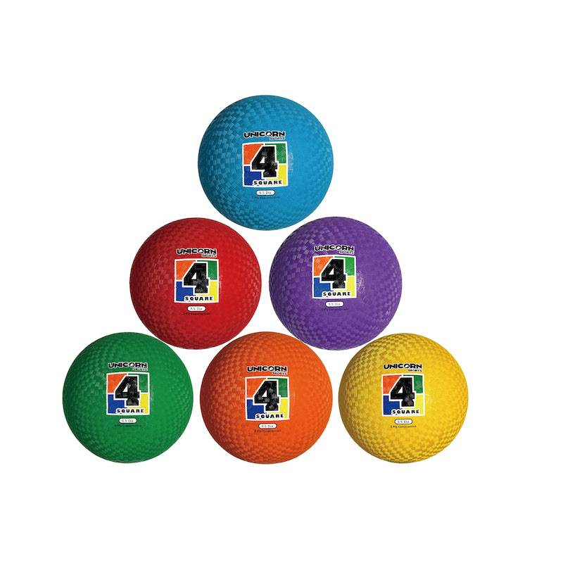 4 SQUARE BALL Rubber Game Ball 8.5 inches 3 -layer thick ball Six -color set indoor and outdoor universal