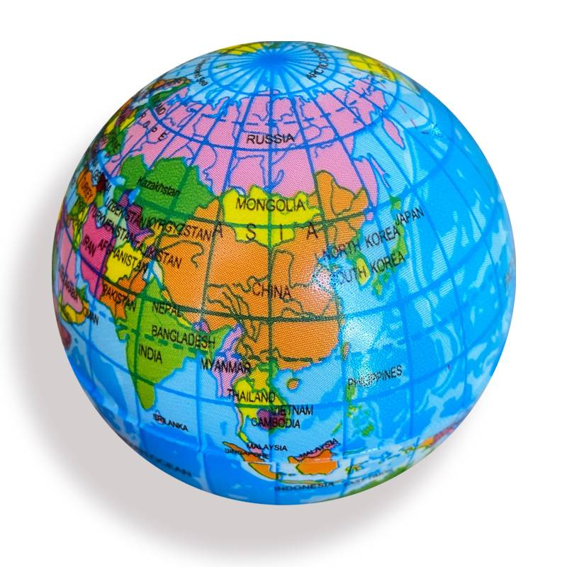 7.6 cm sponge Mapball Children's Toys Elastic Ball Ball Constellation Potal Prop Photography Properly Teaching Genuine Genuine