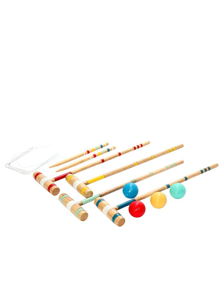 Door ball Tochigi rod Outdoor Elderly Wooden Ball Equipment Children's Sensory Training Equipment Mo Mo Ball Croquet