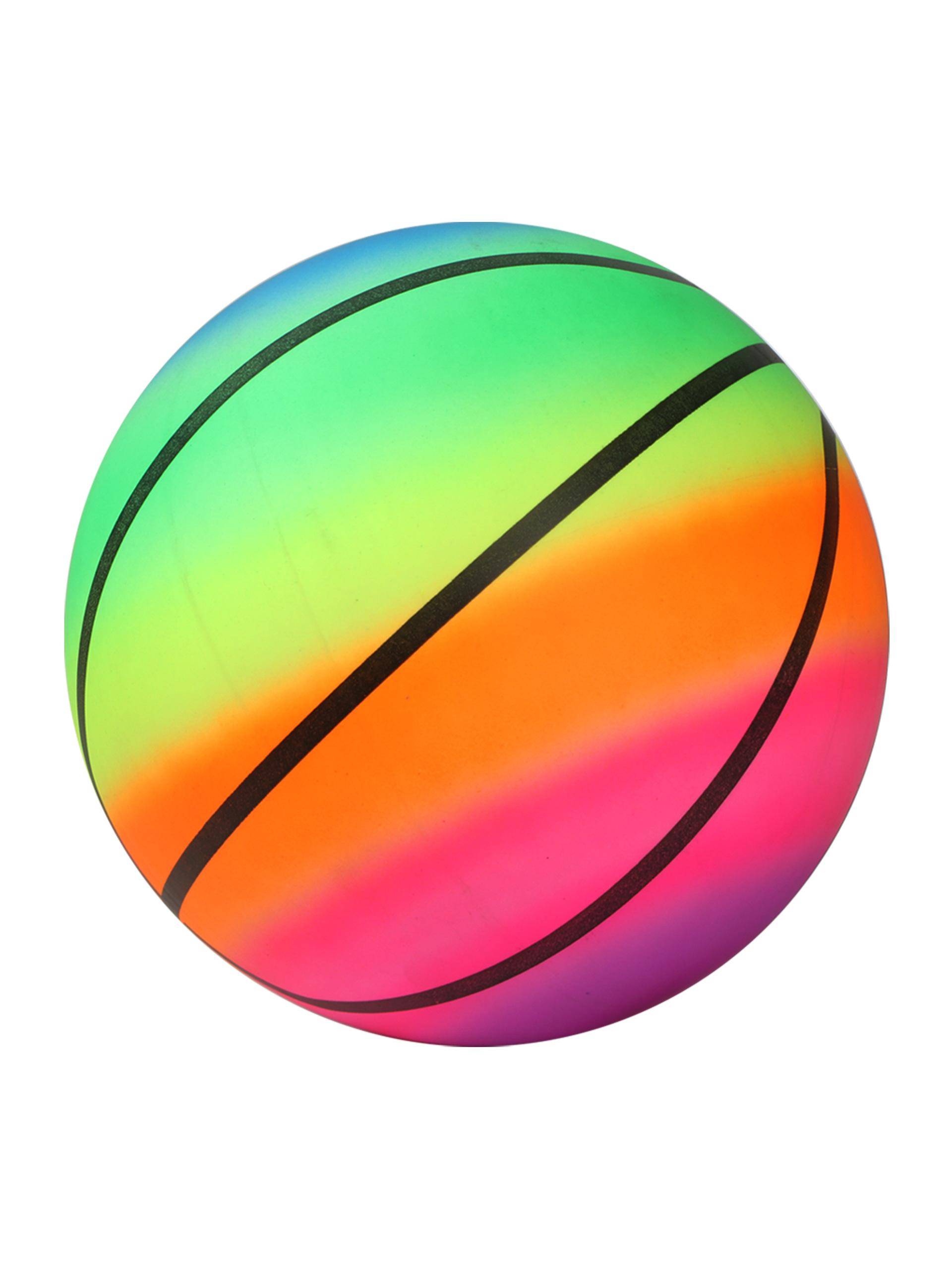 Cross -border Rainbow Ball 9 -inch Printing Football Basketball Rainbow Ball Flame toy Skin Ball Children Flat Balloon toy