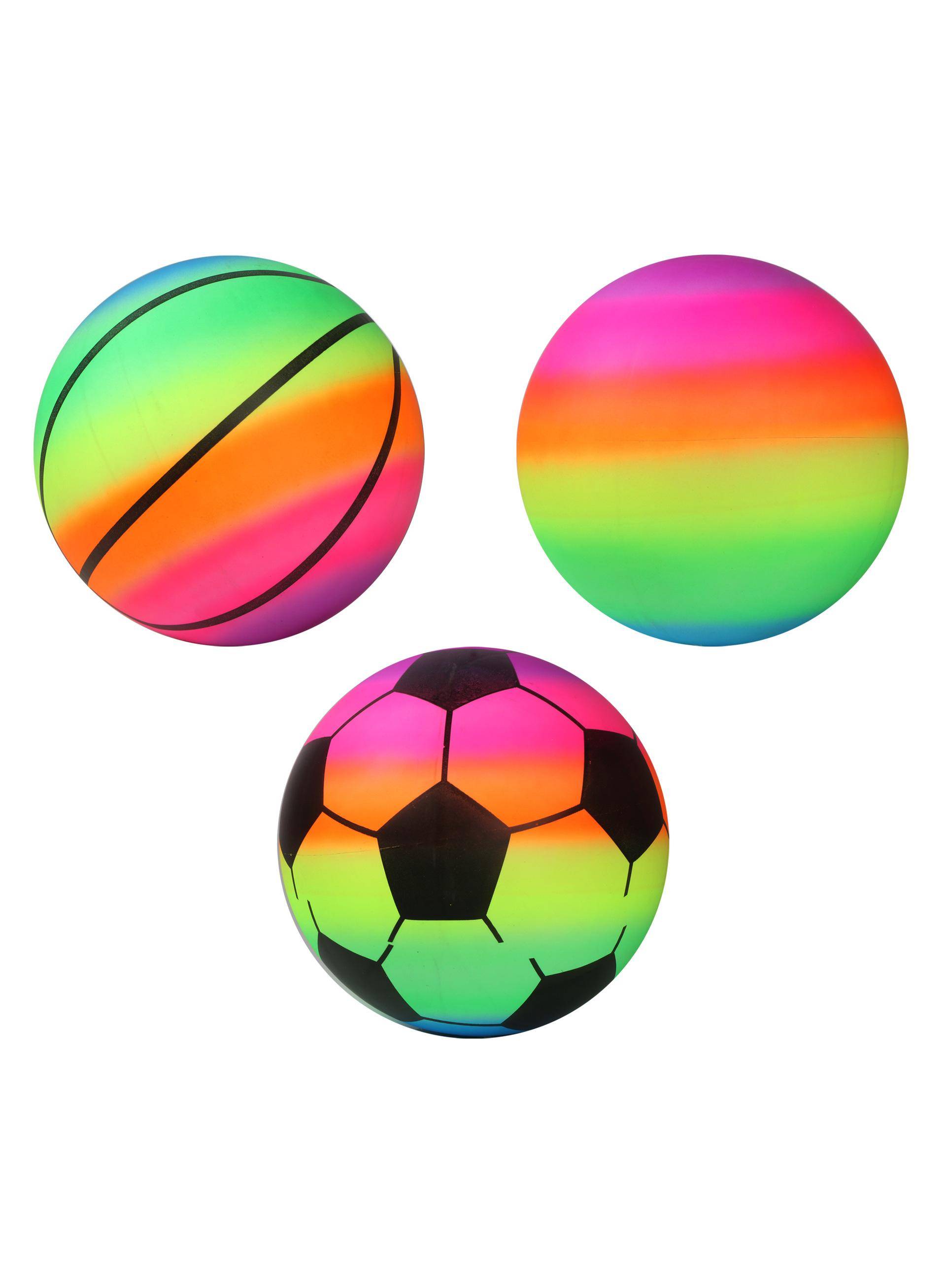 Cross -border Rainbow Ball 9 -inch Printing Football Basketball Rainbow Ball Flame toy Skin Ball Children Flat Balloon toy