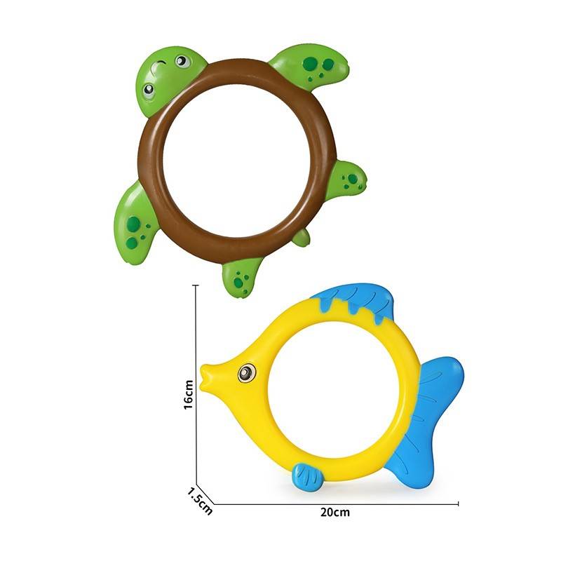 309-37) 2 diving animal circles