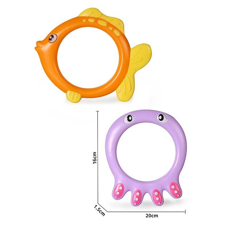 309-38) 2 diving animal circles