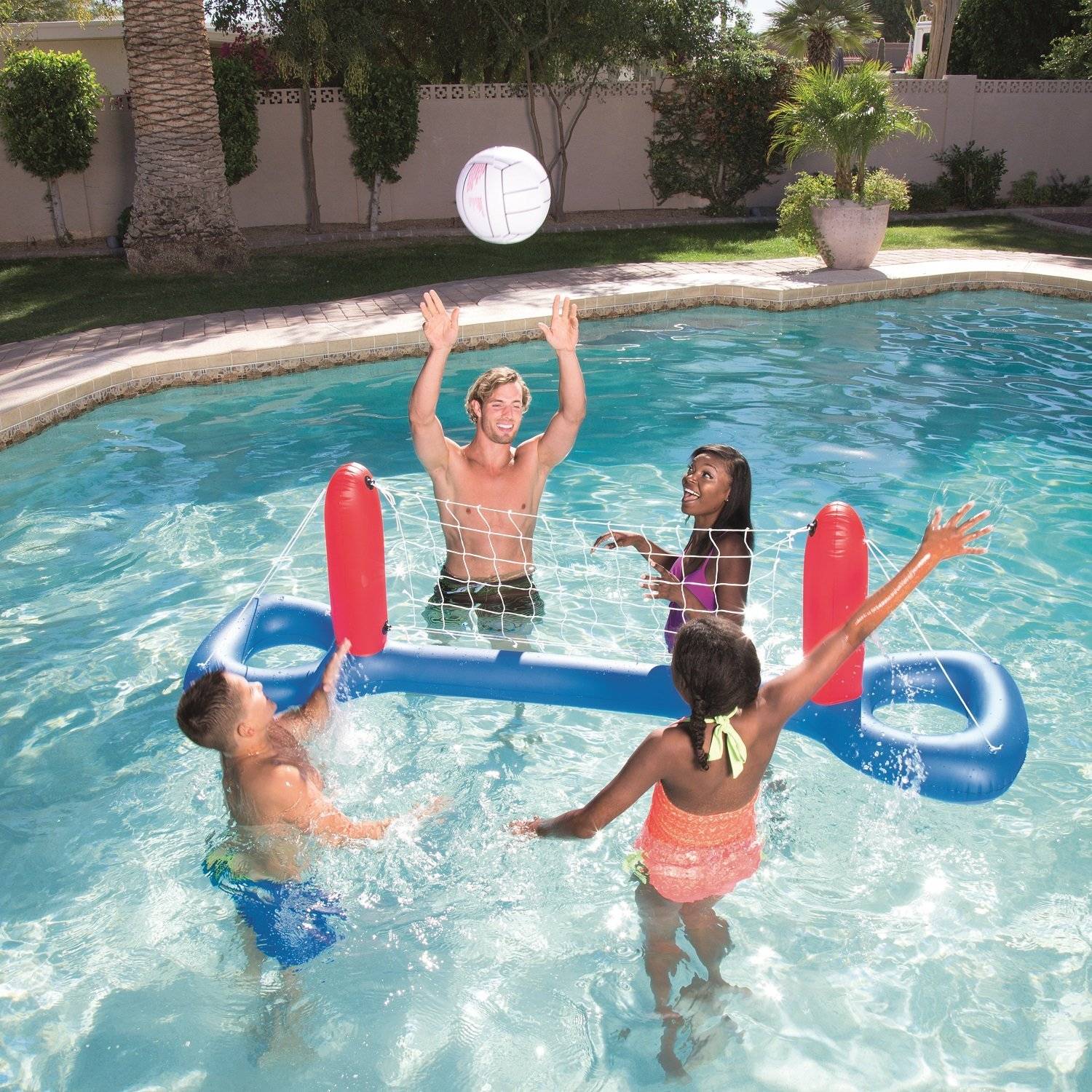 Children's inflatable football goal water goal volleyball network basketball frame sees a small group built party water toys