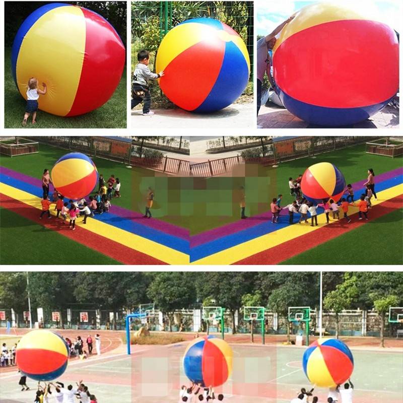 Outdoor inflatable big football parent -child interactive children toy ball ball -specific leather ball beach grass giant ball