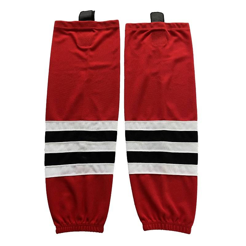 Ice hockey socks and socks, children's adult rosewood, legs and socks, ice hockey socks, ice hockey socks, set leg socks, polyester material