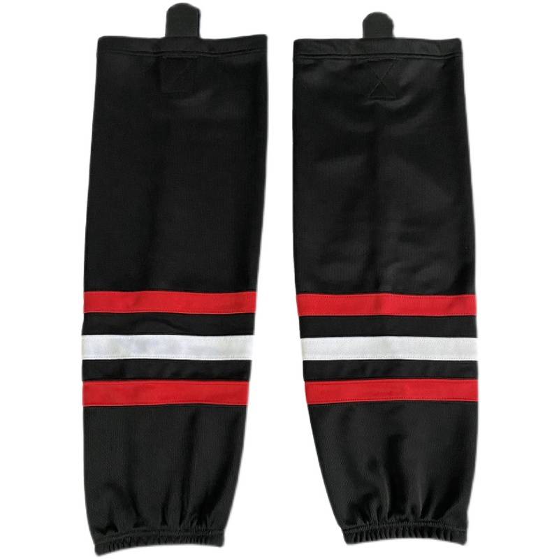 Ice hockey socks and socks, children's adult rosewood, legs and socks, ice hockey socks, ice hockey socks, set leg socks, polyester material