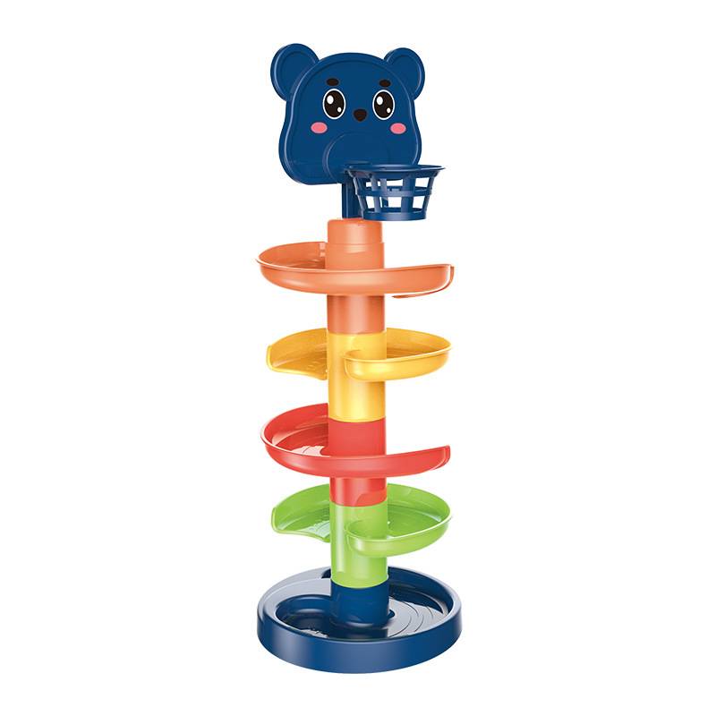 2024 new children's turn to music infant rail shooting toys puzzle toys rolling ball slide to get the ball