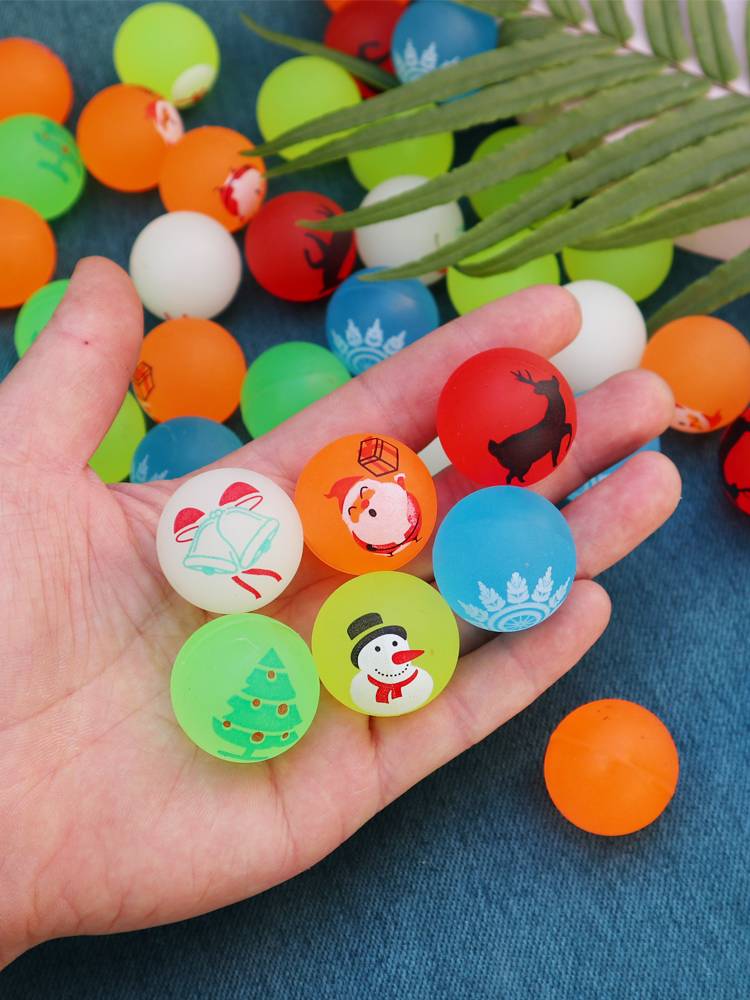 Christmas elastic ball night light ball rubber solid jumping ball toy Christmas gift Children student small gifts for small gifts