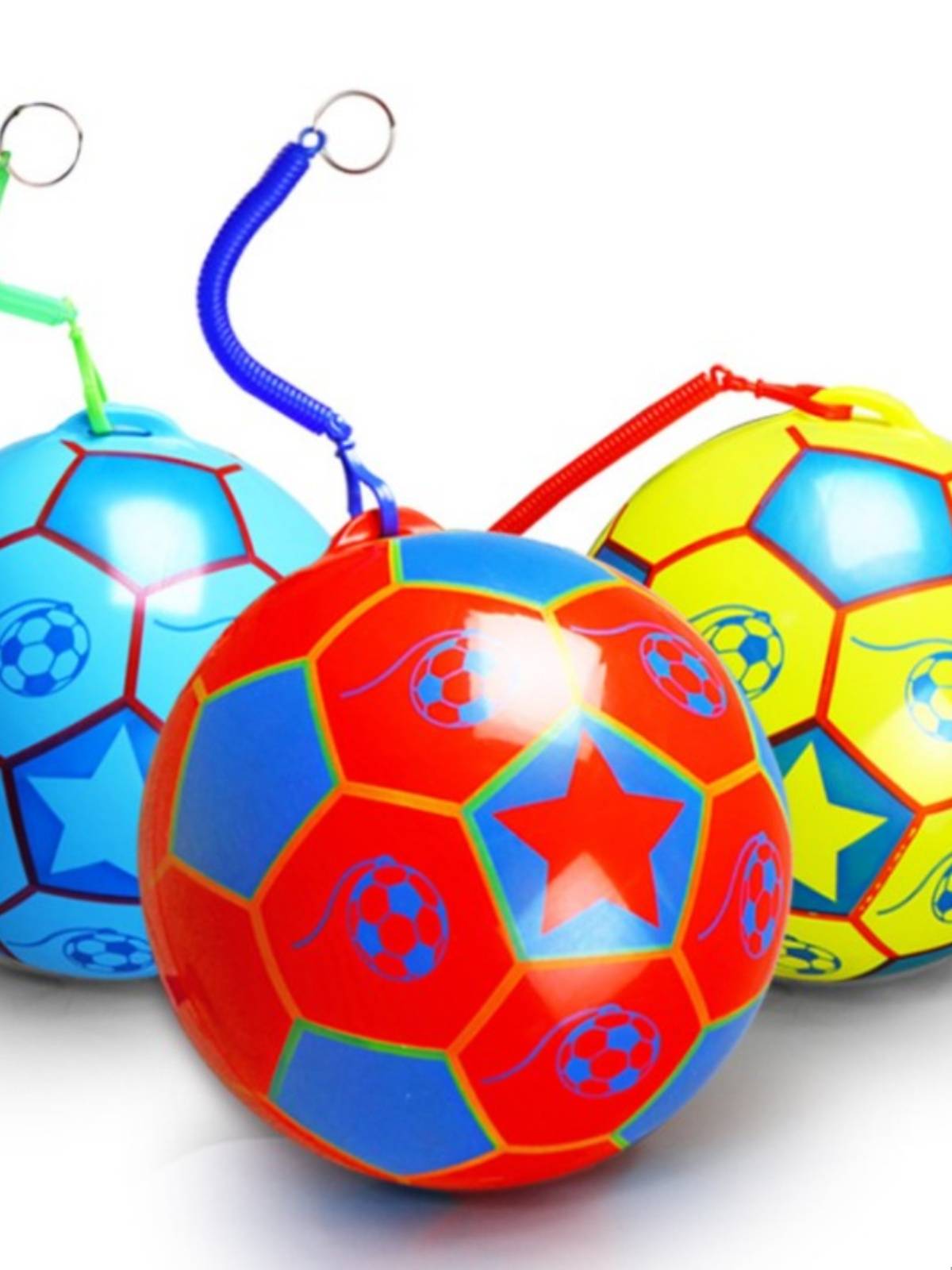 Kindergarten with a rope massage ball children pat the hanging ring watermelon ball baby spring chain chain football inflatable toy