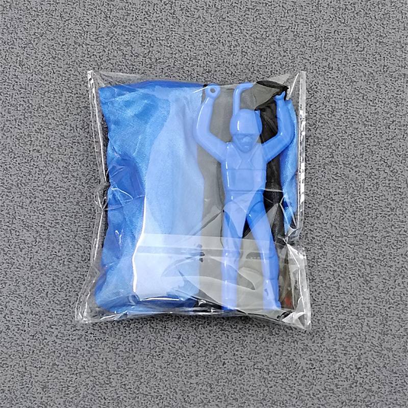 Blue parachute is pretending