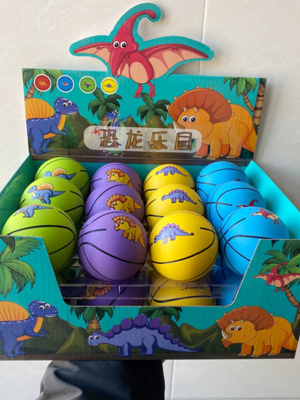 Rubber toy elastic ball Children with inflatable outdoor mini small basketball kindergarten special props birthday set
