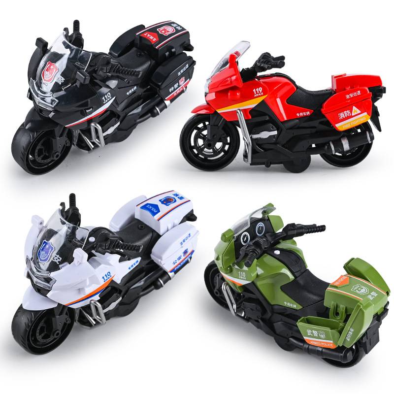 Inertia durable children, boys, girls, toys, car, police car fire special police officer can open door motorcycle models