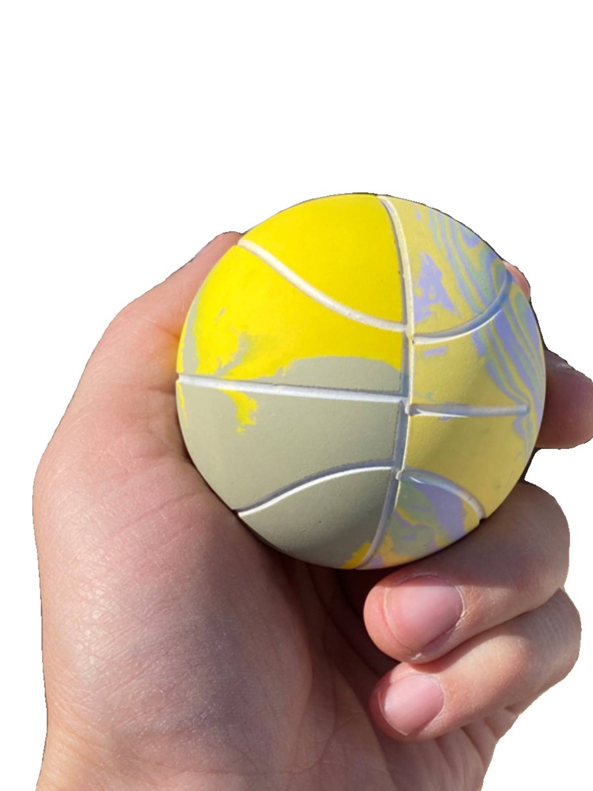 Baby young toy ball 6cm diameter hollow -free and inflatable environmentally friendly rubber elastic ball soft hand pinching the ball