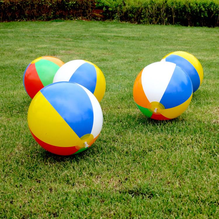 Color inflatable ball children's drama water ball 6 color beach toy ball Rainbow ball beach ball Beach Ball