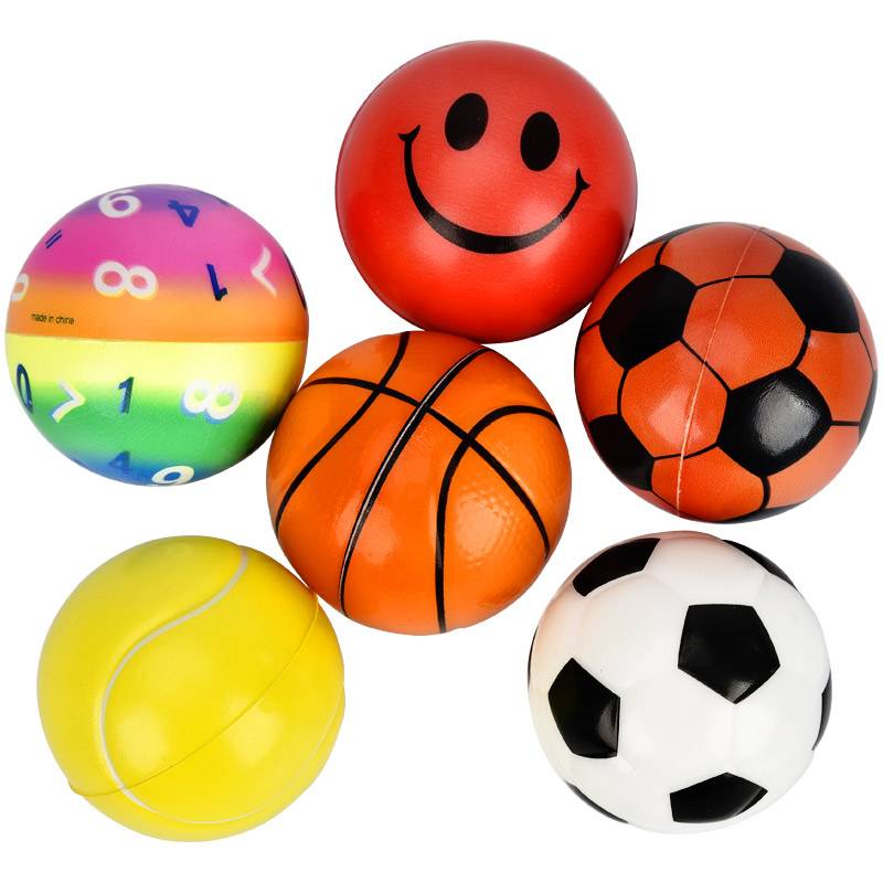 pu sponge solid soft ball expression Smile face gift Press player pinching decompression and venting the ball children's toy ball