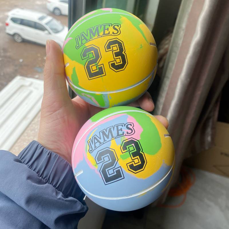 Super large 10cm hollow rubber elastic ball Children with hand shot training mini small basketball high -elastic toy ball