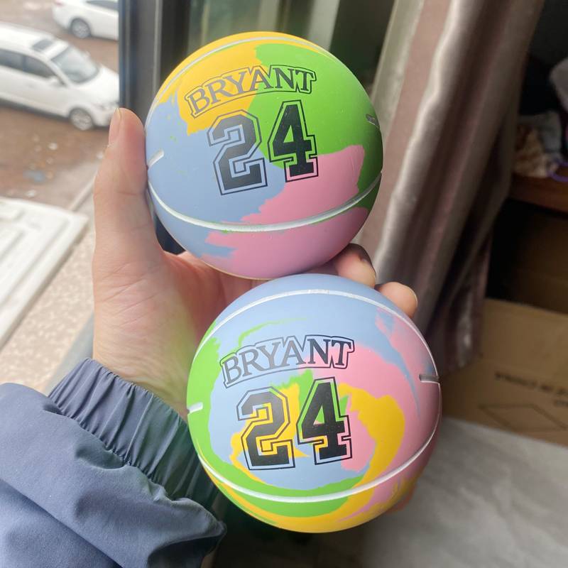 Super large 10cm hollow rubber elastic ball Children with hand shot training mini small basketball high -elastic toy ball
