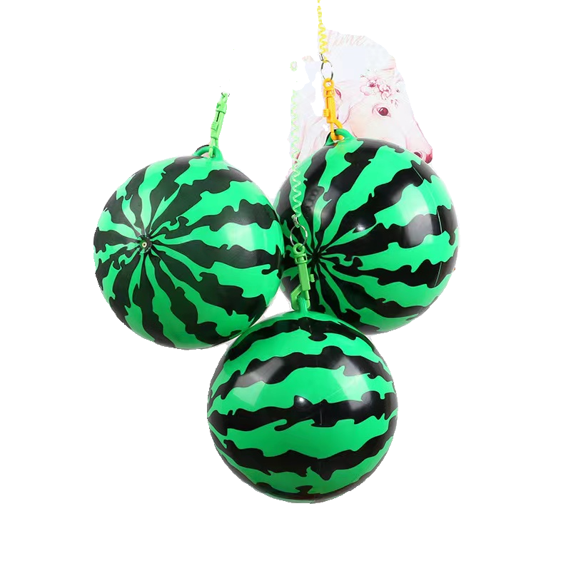 Colorful sagging rope passion -inflatable stretch ball chain Watermelon leather ball creative parent -child toy push small gift stalls