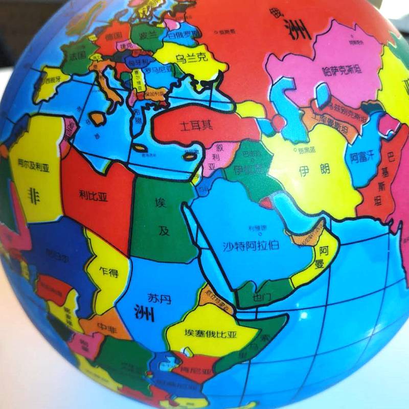 Children's ball toys shooting Great Kindergarten Map Globe Baby Children Watermelon Leather Ball Non -Toys