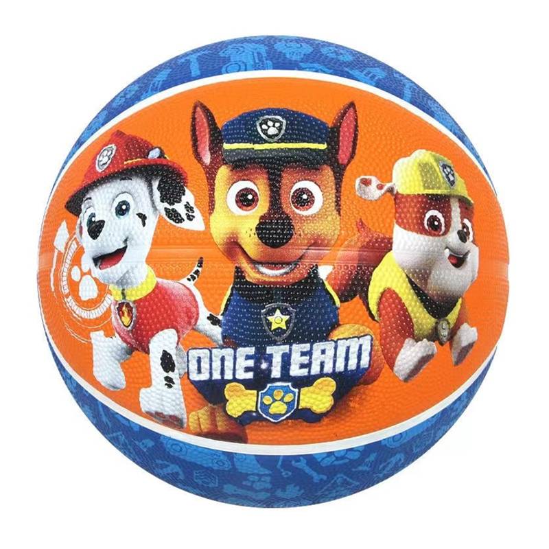 Wangwang Team Children's Basketball No. 3 No. 5 Rubber Basketball Baby Skin Ball Ball Toys Balls Devil Shooting