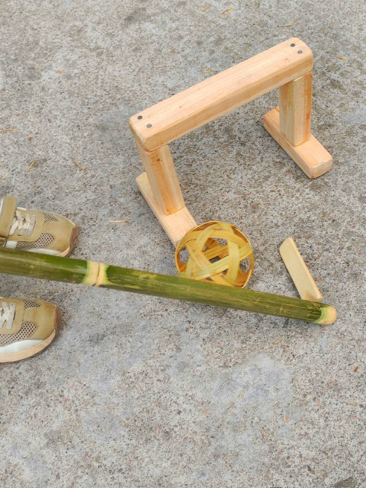 Kindergarten Outdoor toy Bamboo Cascurry Stock Store Children's Sensory Training Equipment Door Ball Push Push Push