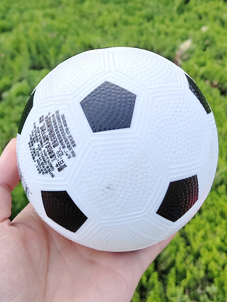 Children 8 -inch elastic plastic granules basketball kindergarten black and white football baby inflatable 6 -inch soft leather ball toys