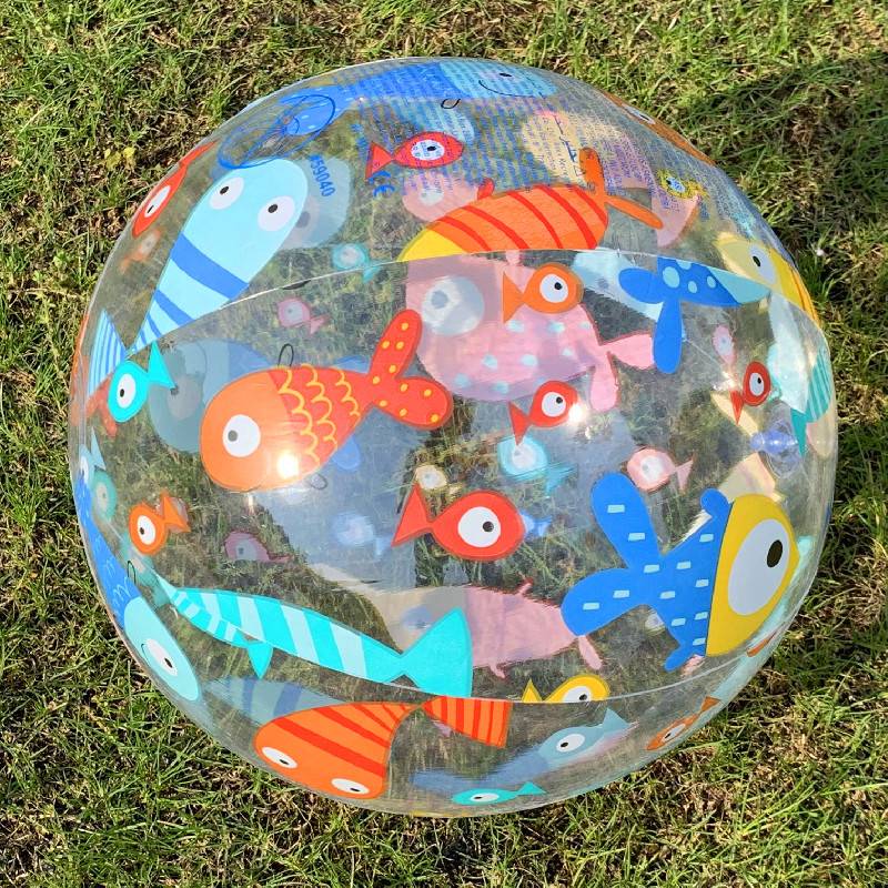INTEX inflatable beach ball ball, marine world fruit pattern small ball children's water drama water ball PVC buoyancy