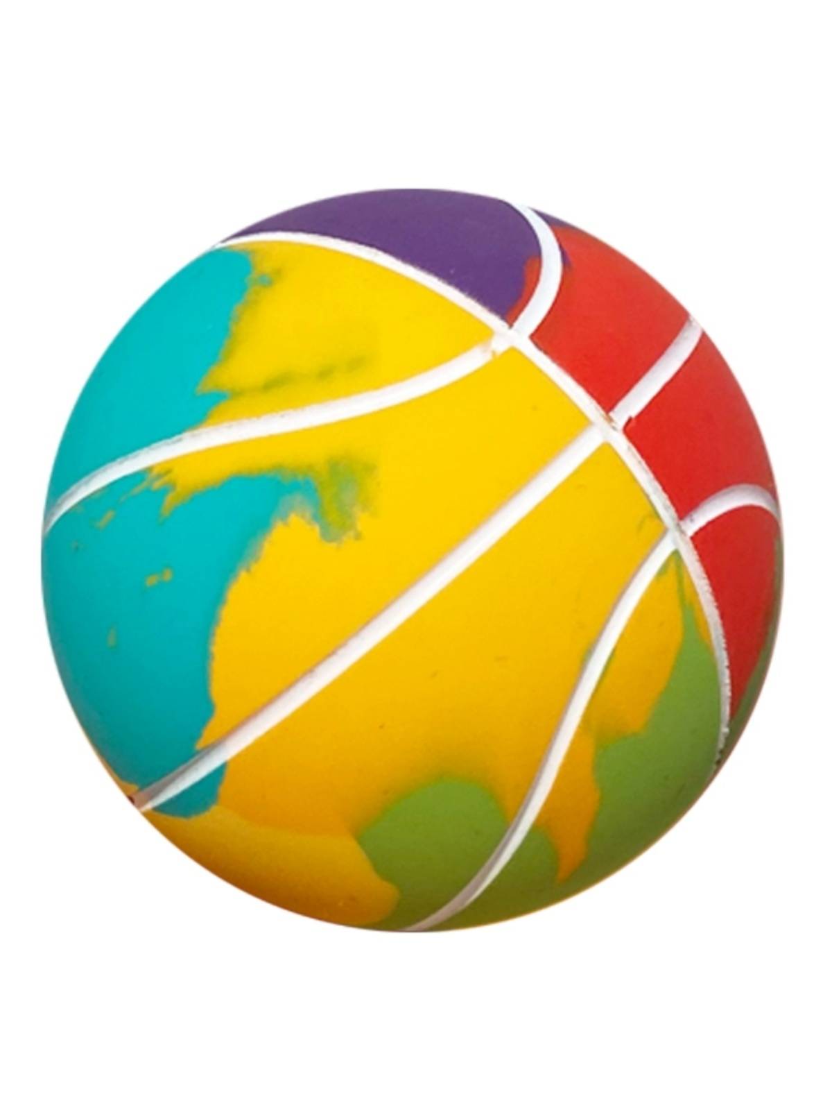 6CM mini small basketball rubber hollow elastic ball children's puzzle toy ball amusement park small football scratching