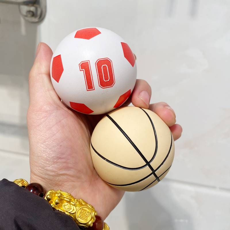 White small football+light yellow blue ball