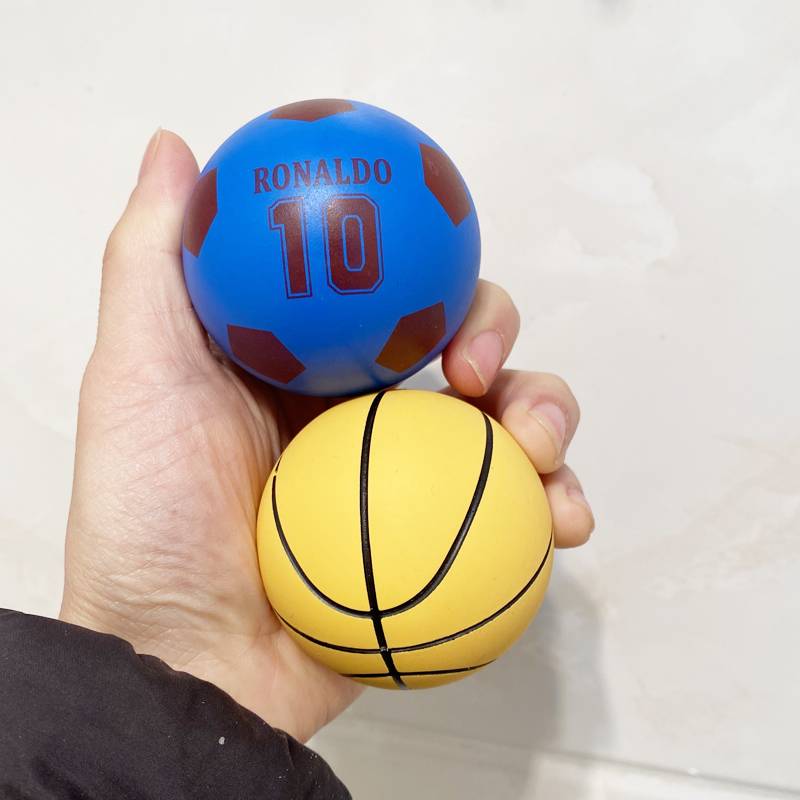 Blue small football+yellow blue ball