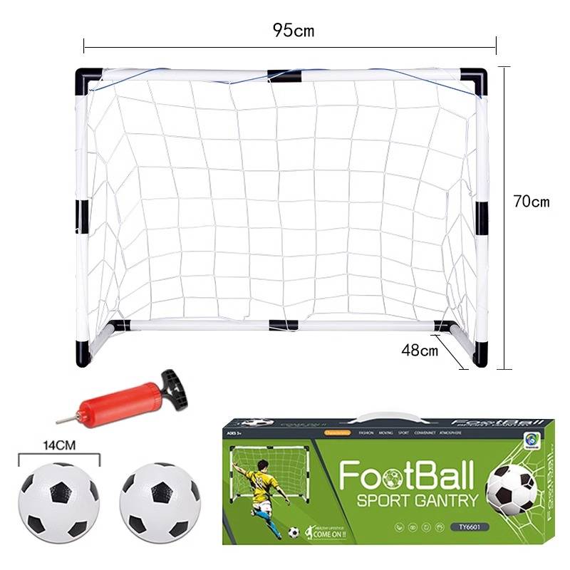 Small 95cm football goal +2 football 1 air tube