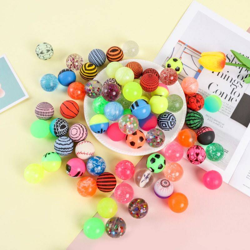 No. 32 Rubber Plastic Ball Gacha Machine Jummer Children's Toys Ball Kindergarten Prize Cat Back Revisive