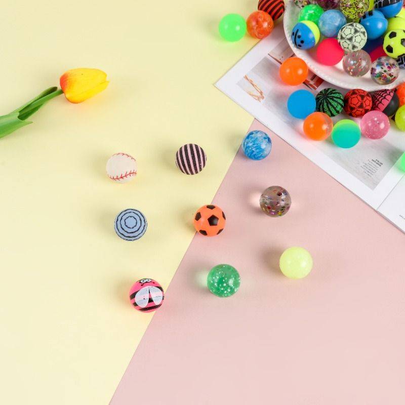 No. 32 Rubber Plastic Ball Gacha Machine Jummer Children's Toys Ball Kindergarten Prize Cat Back Revisive
