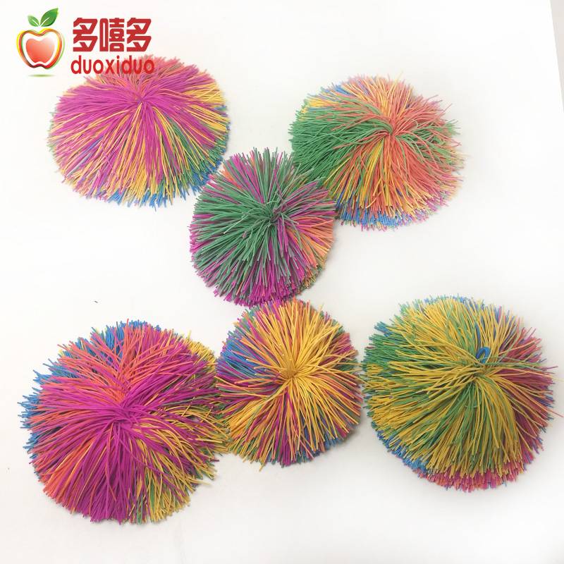 Children's fur ball elastic rubber silk color rubber band sandbags and buns bombs bullets supporting ball