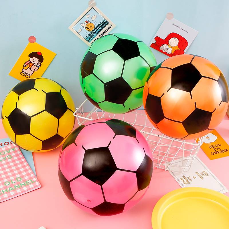 Children's small leather balls watermelon ball kindergarten Kindergarten shooting ball inflatable elastic large massage ball leather ball handle toys