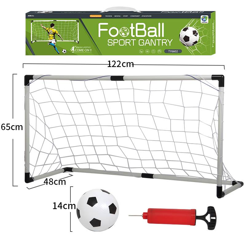 Middle Football goal frame+1 football+1 air tube